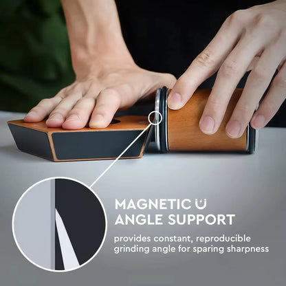 Rolling Knife Sharpener with 12° and 20° Magnetic Guides