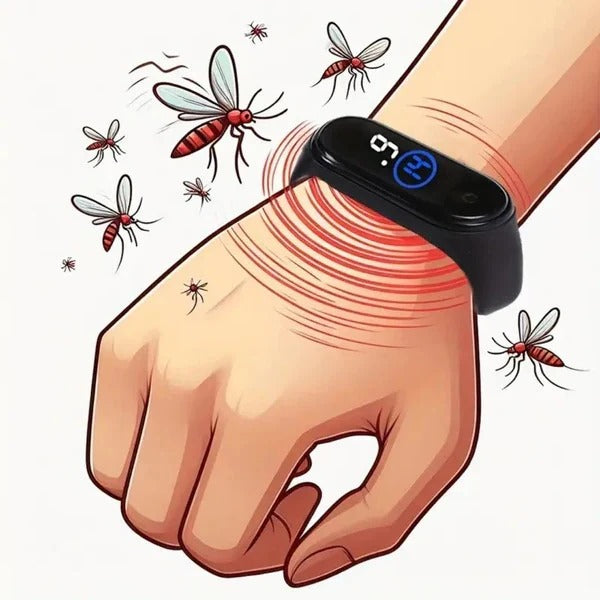 Ultrasonic Mosquito Repellent Wristband for Indoor and Outdoor Use