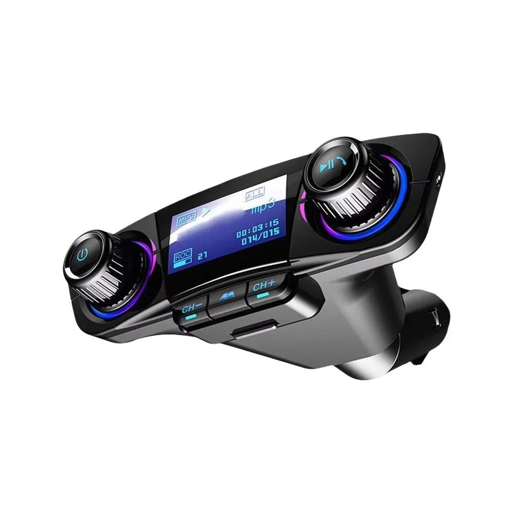 Bluetooth 5.0 Car Radio Transmitter with LED Display, Dual USB