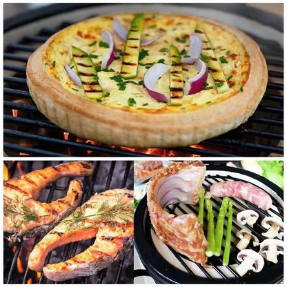 Compact Ceramic Charcoal Grill – 13″ Portable BBQ Cooker