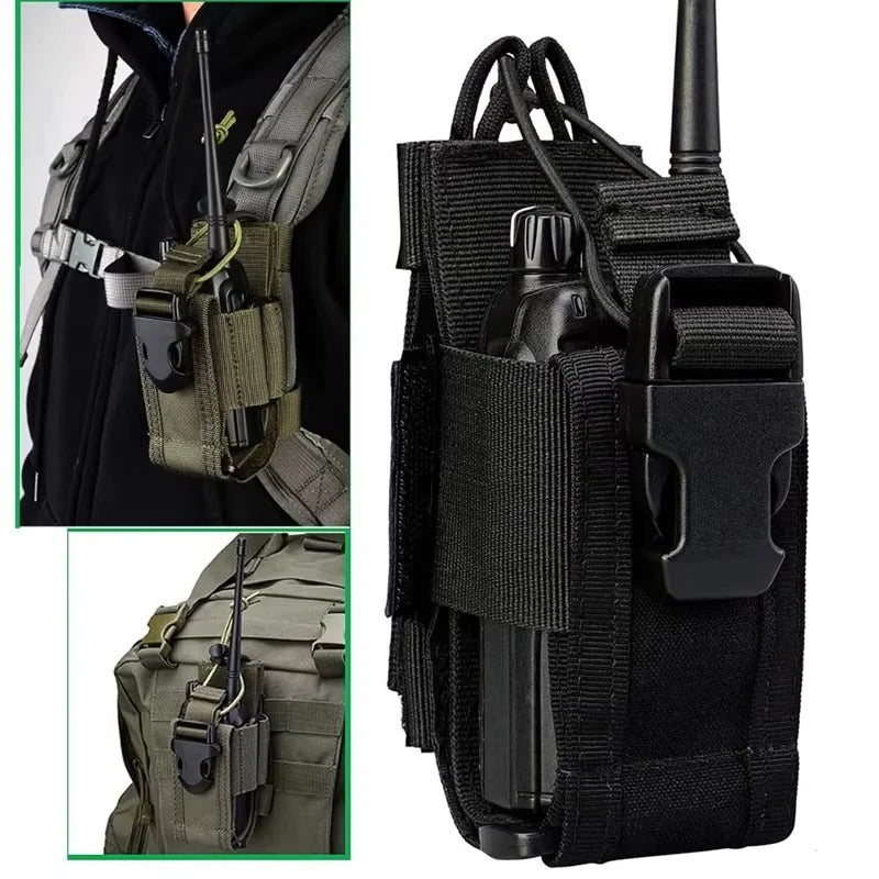 Durable MOLLE Walkie Talkie Carry Case For Waist Belt