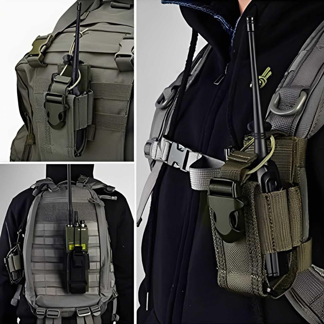 Durable MOLLE Walkie Talkie Carry Case For Waist Belt