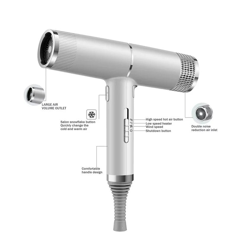 High-Power Hair Dryer – Ionic Fast-Drying with Cold Shot