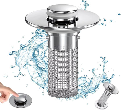 Universal Push Type Drain Stopper For Bathroom And Kitchen Sinks