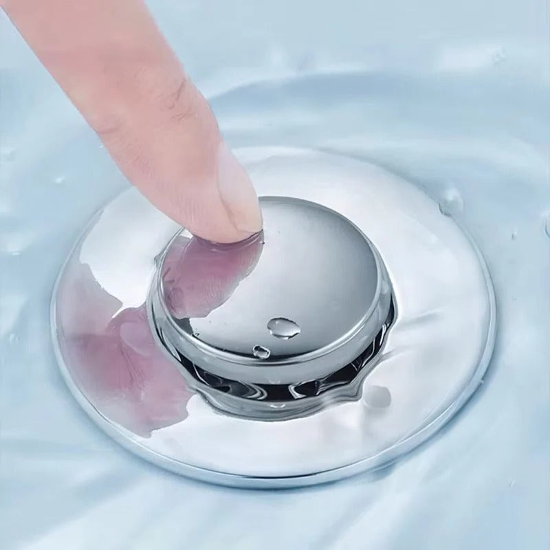 Universal Push Type Drain Stopper For Bathroom And Kitchen Sinks