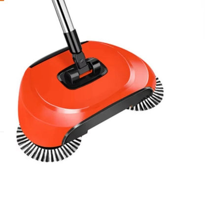 Durable Stainless Steel 3 In 1 Push Broom Set With Scraper And Dustpan