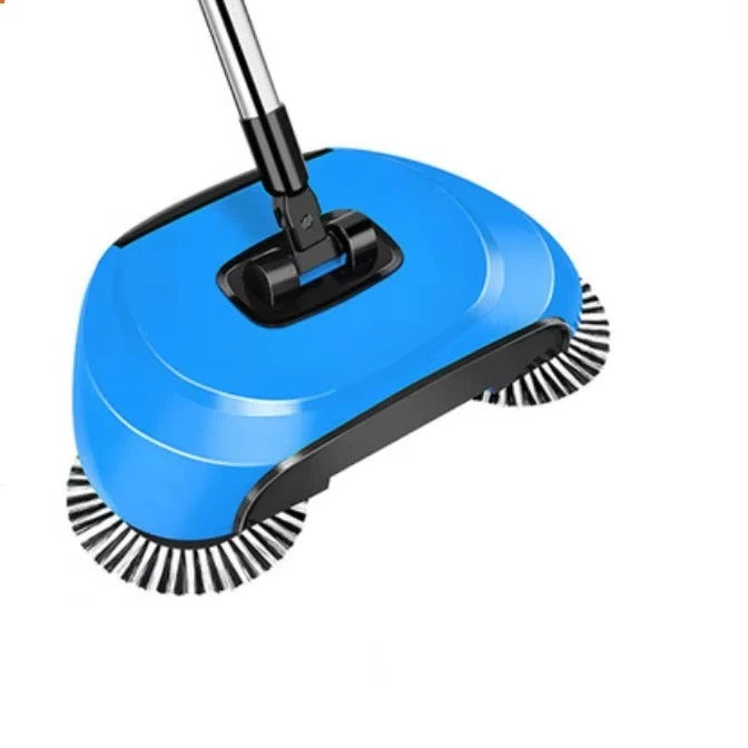 Durable Stainless Steel 3 In 1 Push Broom Set With Scraper And Dustpan