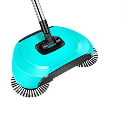 Durable Stainless Steel 3 In 1 Push Broom Set With Scraper And Dustpan