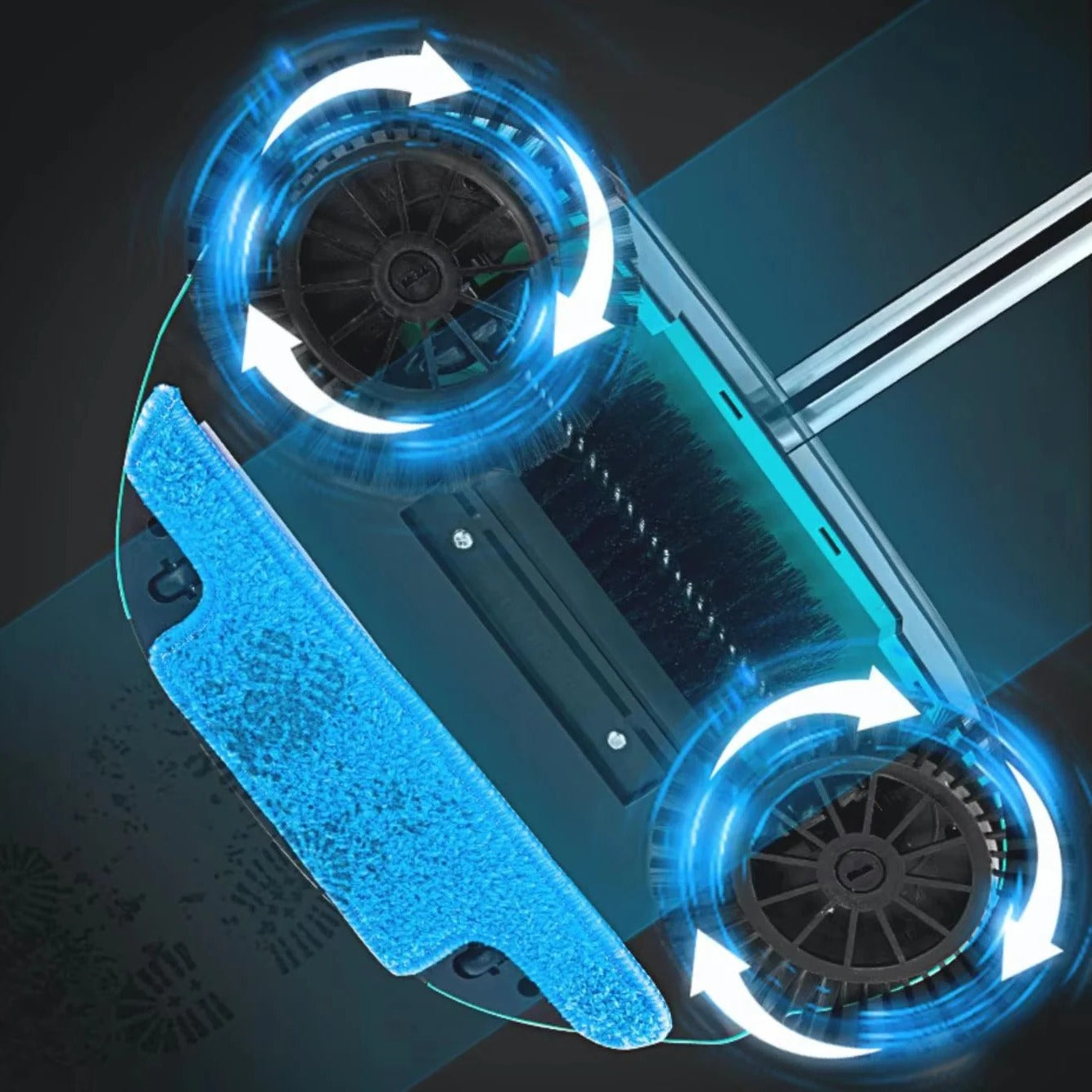 Durable Stainless Steel 3 In 1 Push Broom Set With Scraper And Dustpan