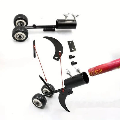 Standing Crevice Weed Puller – Heavy-Duty Metal Roller Tool
