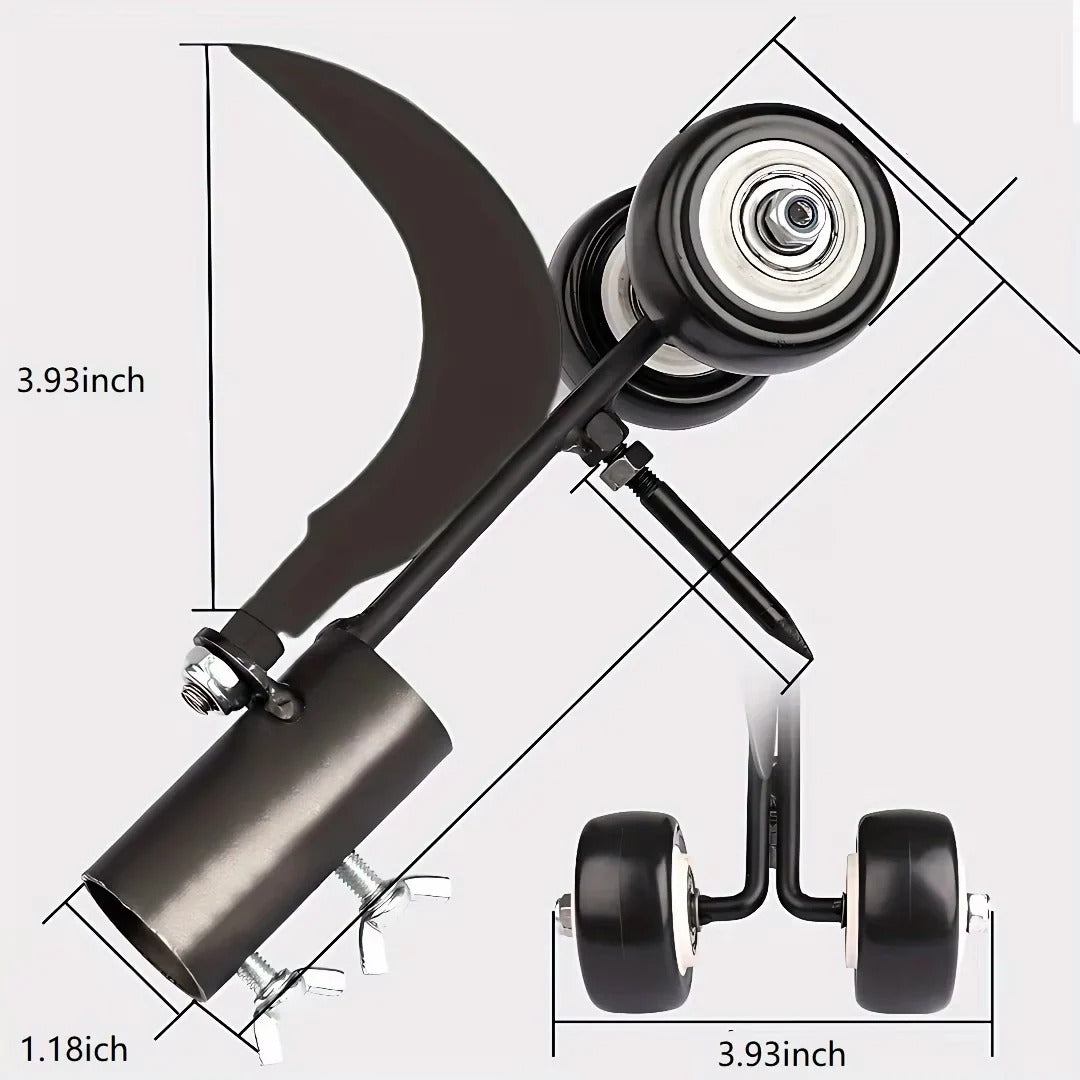 Standing Crevice Weed Puller – Heavy-Duty Metal Roller Tool