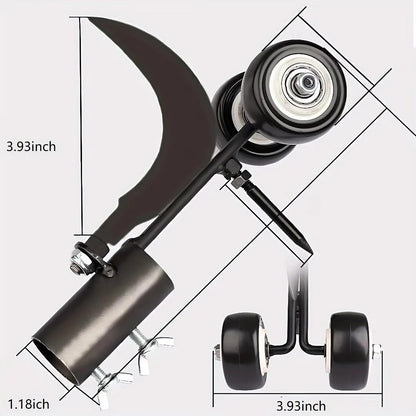 Standing Crevice Weed Puller – Heavy-Duty Metal Roller Tool