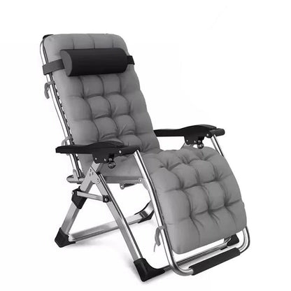 Reclining Patio Lounge Chair with Removable Cushion and Built-In Cup Holder
