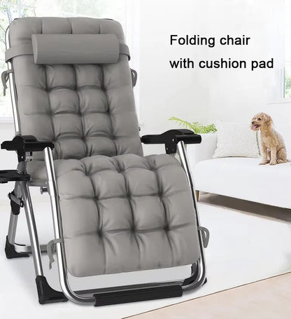 Reclining Patio Lounge Chair with Removable Cushion and Built-In Cup Holder
