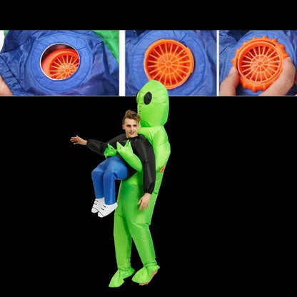 Kid's Inflatable Alien Costume with Compact Storage and Reusable Design