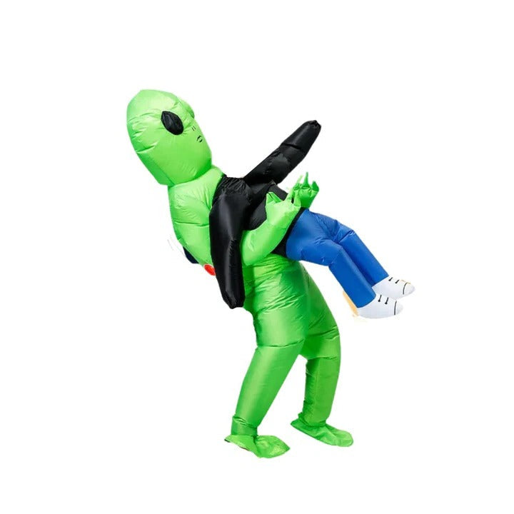Kid's Inflatable Alien Costume with Compact Storage and Reusable Design
