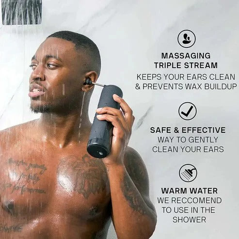 Rechargeable Ear Cleaning Support Irrigation Kit with 3 Pressure Modes and Tips
