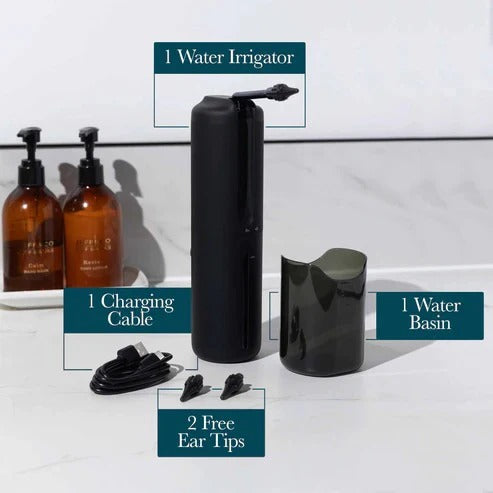 Rechargeable Ear Cleaning Support Irrigation Kit with 3 Pressure Modes and Tips