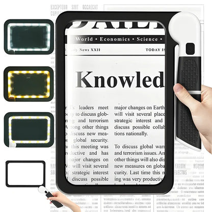 Portable Folding Magnifier with Built In LED Light for Reading and Detail Work