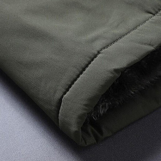 Men's Padded Fleece Jacket With Multiple Zip Pockets