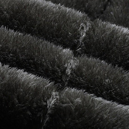 Men's Padded Fleece Jacket With Multiple Zip Pockets