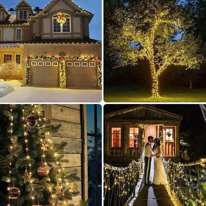 Solar LED Garden Lights with Copper Wire Fairy String Design