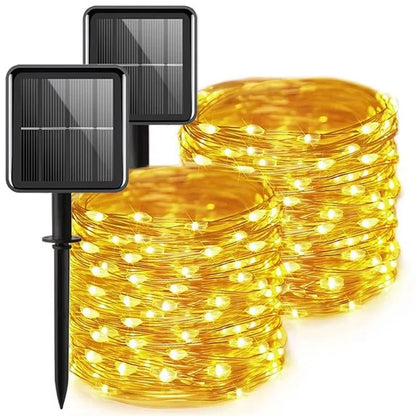 Solar LED Garden Lights with Copper Wire Fairy String Design