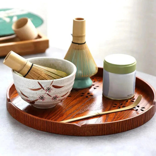 Traditional Matcha Tea Set with Ceramic Bowl with Bamboo Whisk & Spoon
