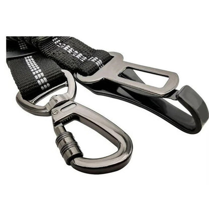 Adjustable Dog Car Seat Belt with Headrest and Bungee Buffer