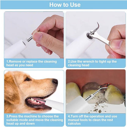 Ultrasonic Pet Dental Tool with Gentle Oral Cleaning for Dogs