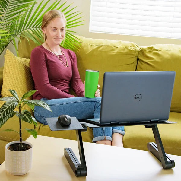 Adjustable Height and Angle Laptop Stand Ventilated Aluminum