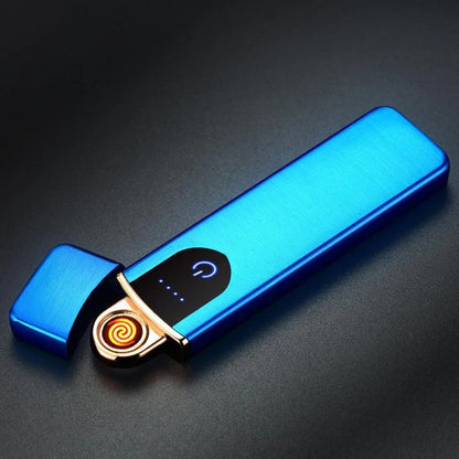 Compact USB Rechargeable Electric Pocket Lighter with Wind-Resistant Design