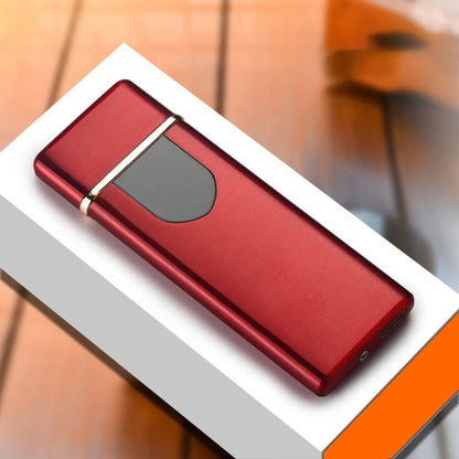 Compact USB Rechargeable Electric Pocket Lighter with Wind-Resistant Design