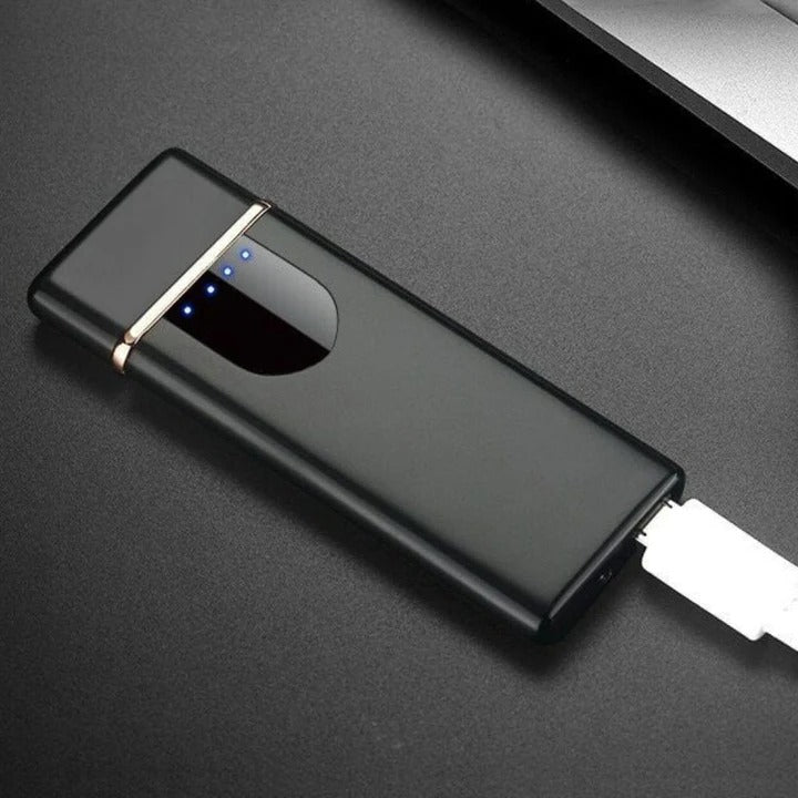 Compact USB Rechargeable Electric Pocket Lighter with Wind-Resistant Design