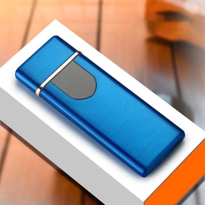 Compact USB Rechargeable Electric Pocket Lighter with Wind-Resistant Design