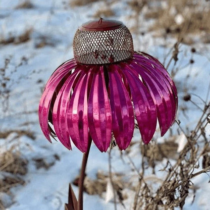 Coneflower Metal Bird Feeder Design