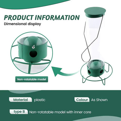 Squirrel-Proof Bird Feeder with Clear Seed Tube