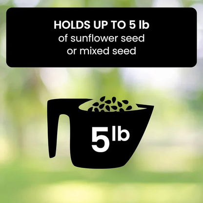 Squirrel-Proof Bird Feeder with Clear Seed Tube