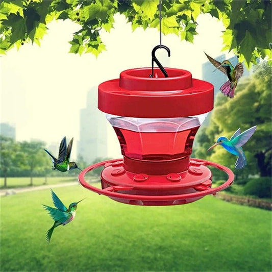 Outdoor Hummingbird Feeder with Perch and Hanger