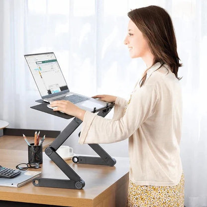 Adjustable Ventilated Laptop Stand with Folding Legs