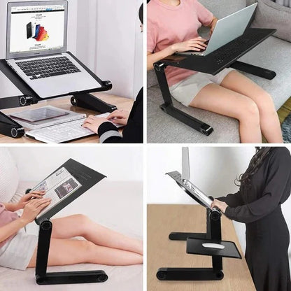 Adjustable Ventilated Laptop Stand with Folding Legs