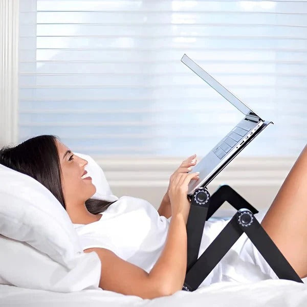Adjustable Ventilated Laptop Stand with Folding Legs