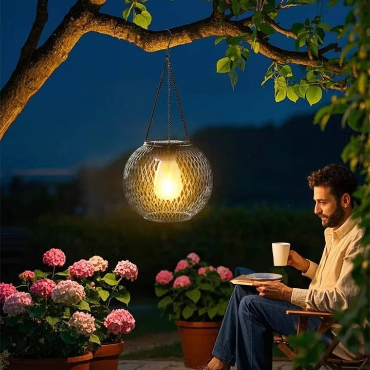LED Solar Lantern, Outdoor Hanging Lamp for Pathway