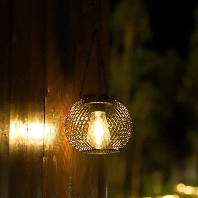 LED Solar Lantern, Outdoor Hanging Lamp for Pathway