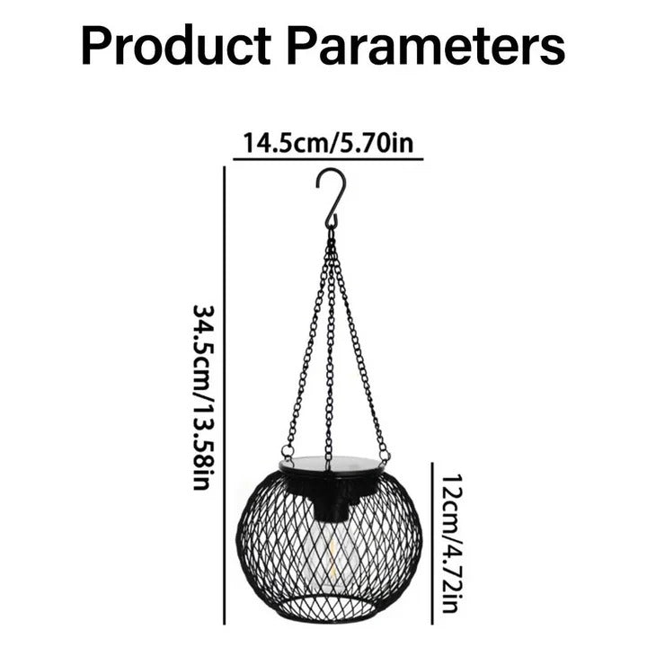 LED Solar Lantern, Outdoor Hanging Lamp for Pathway
