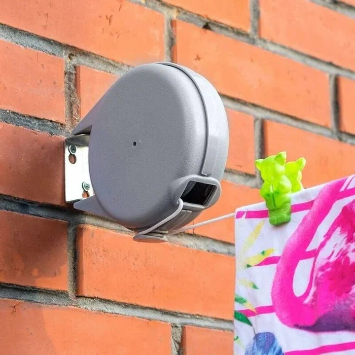 Retractable Laundry Line with Rotating Wall-Mount Housing