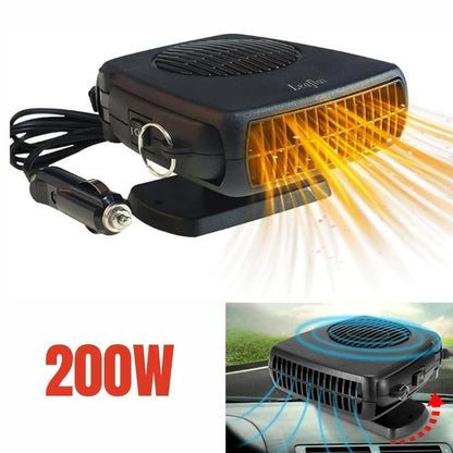 Vehicle 12V Fan Heater for Supplemental Car Interior Heating