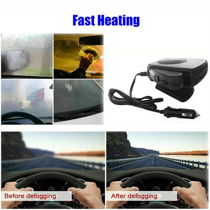 Vehicle 12V Fan Heater for Supplemental Car Interior Heating