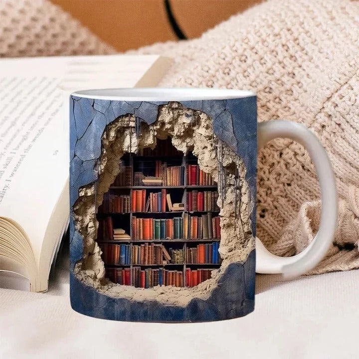 Bookshelf Design Coffee Cup