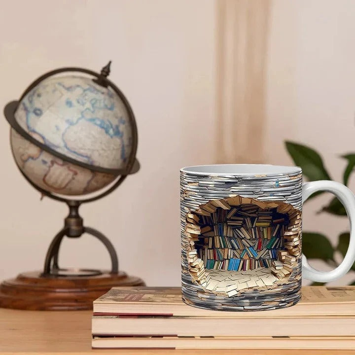 Bookshelf Design Coffee Cup
